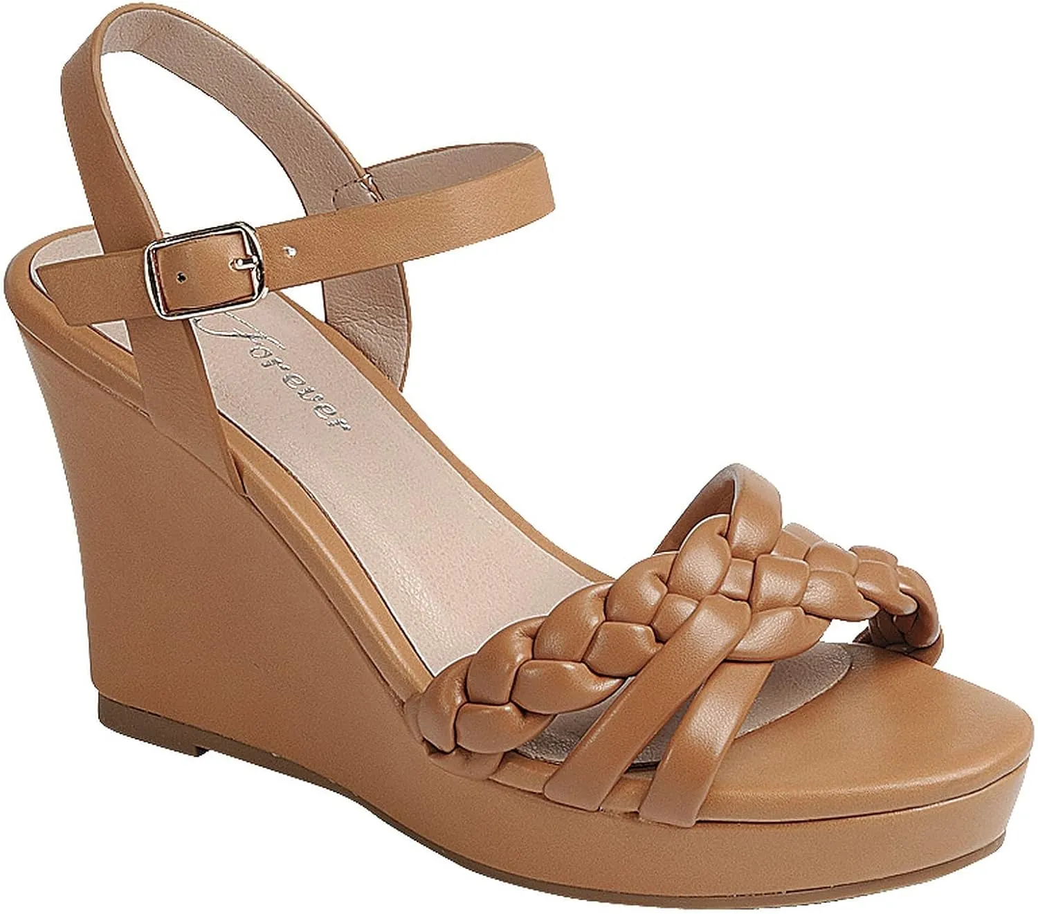 Women's Braided Platform Sandals Wedge Ankle Strap Open Toe Sandals