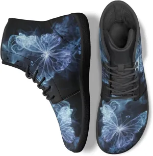 Women's Butterfly High Tops Walking Shoes PU Leather Running Sneakers Business Trainer Sneaker