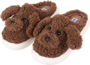 Women's Cute Animal Slippers - Warm Memory Foam Soft Fleece Plush House Slippers for Indoor & Outdoor