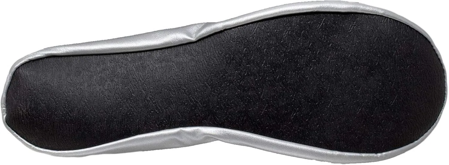 Women's Foldable Portable Ballet Flat Roll Up Slipper Shoes with Travel Pouch - Fold Up Ballet Flats for Women - Black,Silver,Gold,Pink