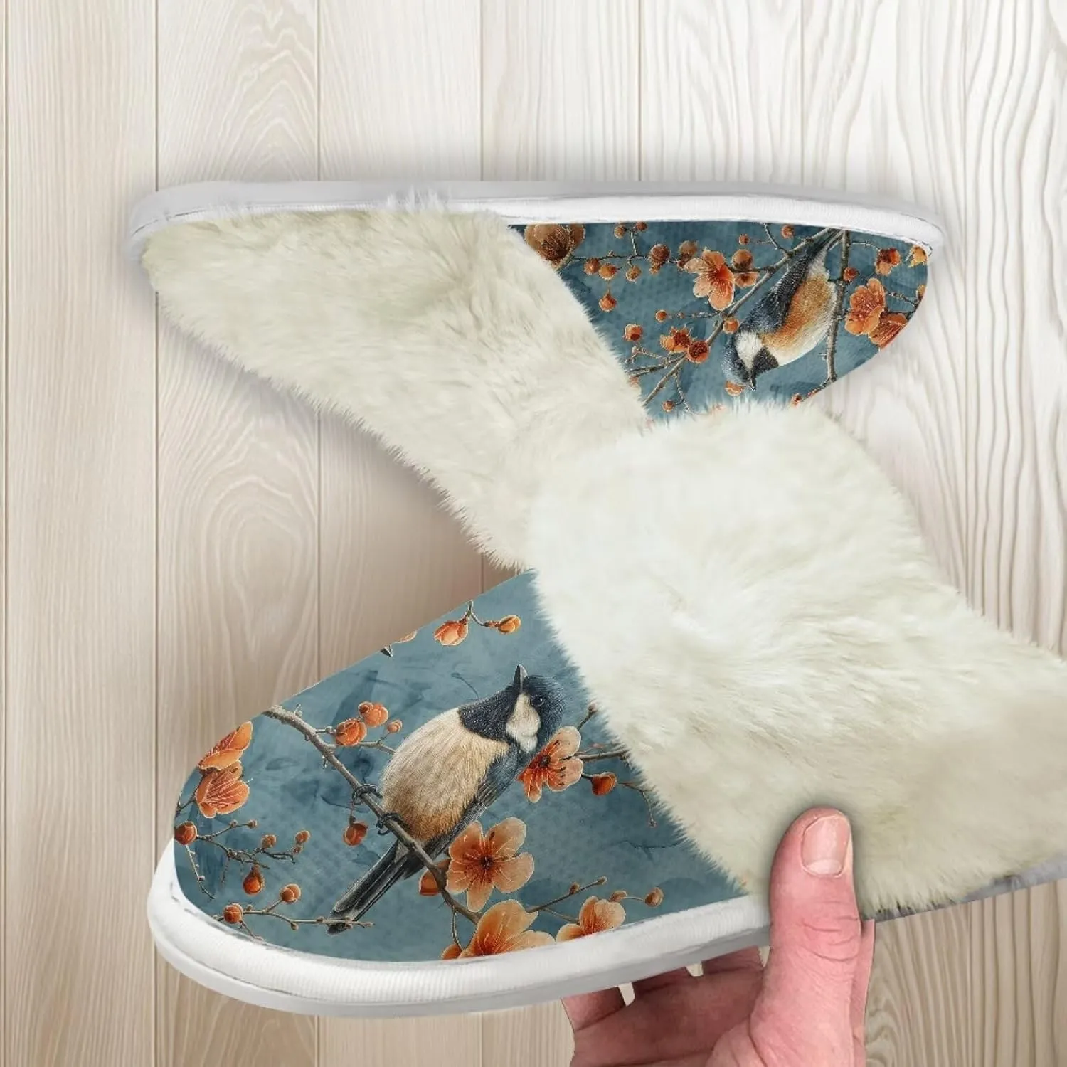 Women's Fuzzy Slip-on Slippers Cozy Lightweight House Slippers Non Slip Home Slippers Warm Winter Indoor Bedroom Slippers