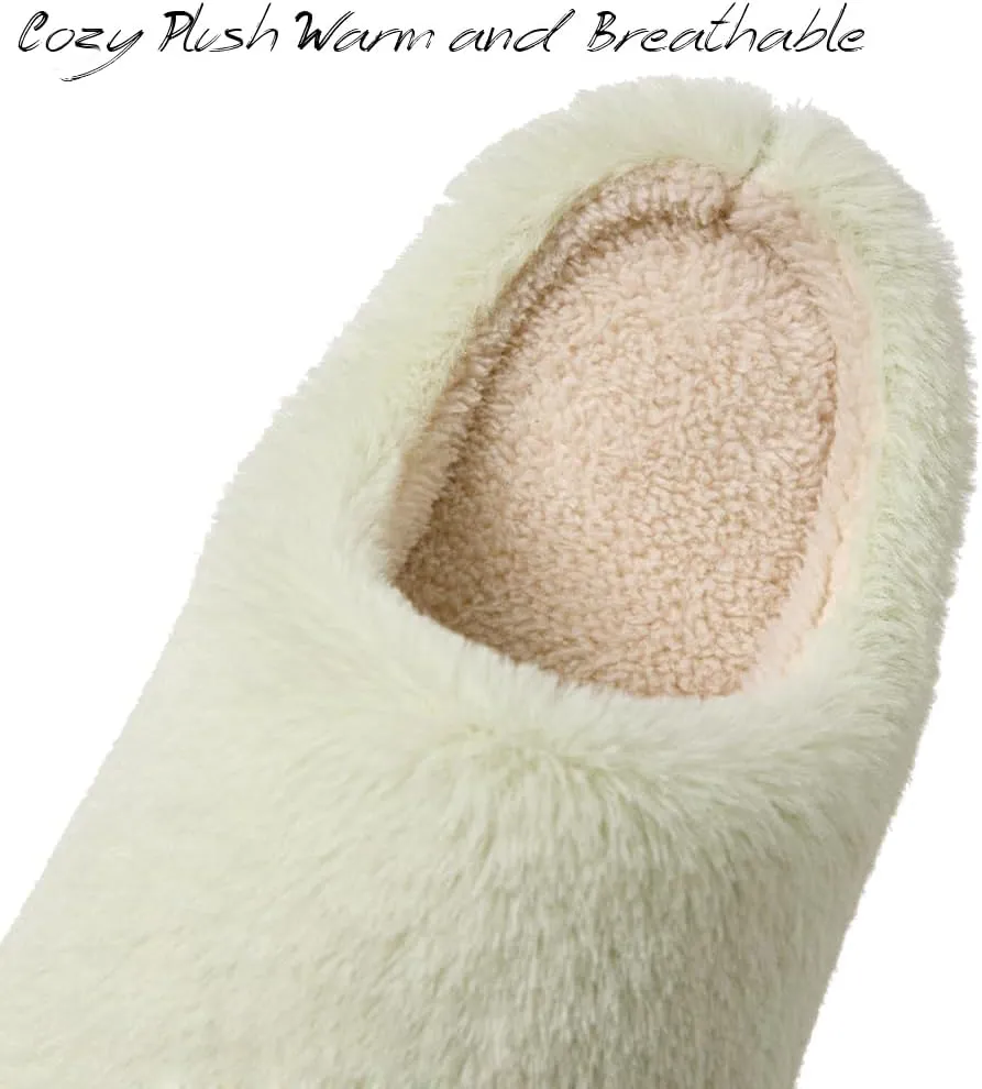 Women's Men's Retro Preppy Happy Face Slippers Comfy Warm Plush Slip-On House Slipper for Winter Indoor Soft Cushion Non-slip Fluffy Slides Slippers