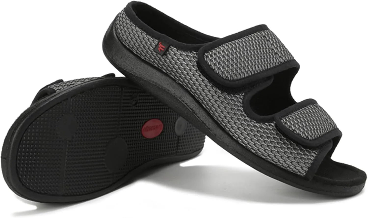 Womens Mens Slippers Wide Diabetic Shoes Unisex Adjustable Slippers Open Toe Mesh Sandals Lightweight House Footwear