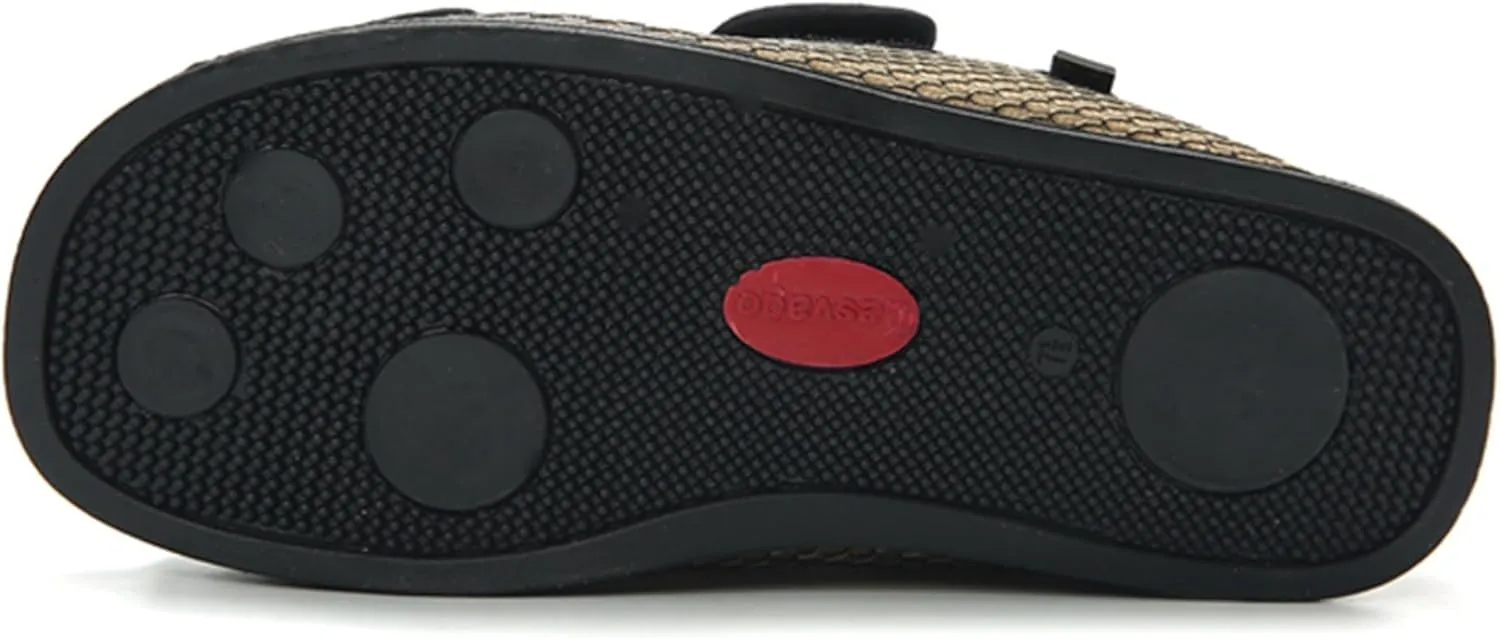 Womens Mens Slippers Wide Diabetic Shoes Unisex Adjustable Slippers Open Toe Mesh Sandals Lightweight House Footwear