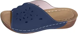 Womens Open Toe Hollow Out Wedge Sandals Dressy Damping Sole Stretch Lightweight Sandals Arch Support Platform Walking Sandal