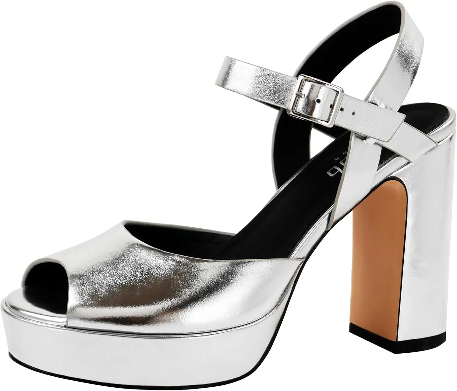 Women's Platform Sandals Heels Chunky Open Toe Buckle Ankle Strap Block Heeld Sandals Party Bridal Wedding Shoes