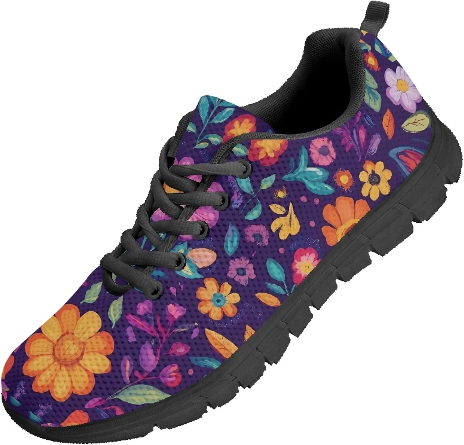 Womens Running Shoes Trainer Sports Causal Travel Sneaker Walking Low Heel Lace up Breathable Flexible Sneaker for Adults Teens