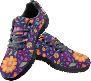 Womens Running Shoes Trainer Sports Causal Travel Sneaker Walking Low Heel Lace up Breathable Flexible Sneaker for Adults Teens