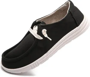 Womens Slip On Loafer Outdoor Sneakers Causal Low Top Canvas Flat Comfortable Fashion Walking Shoes