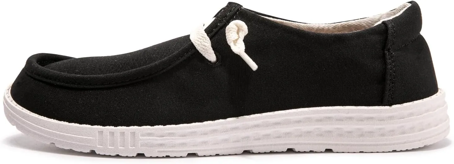 Womens Slip On Loafer Outdoor Sneakers Causal Low Top Canvas Flat Comfortable Fashion Walking Shoes