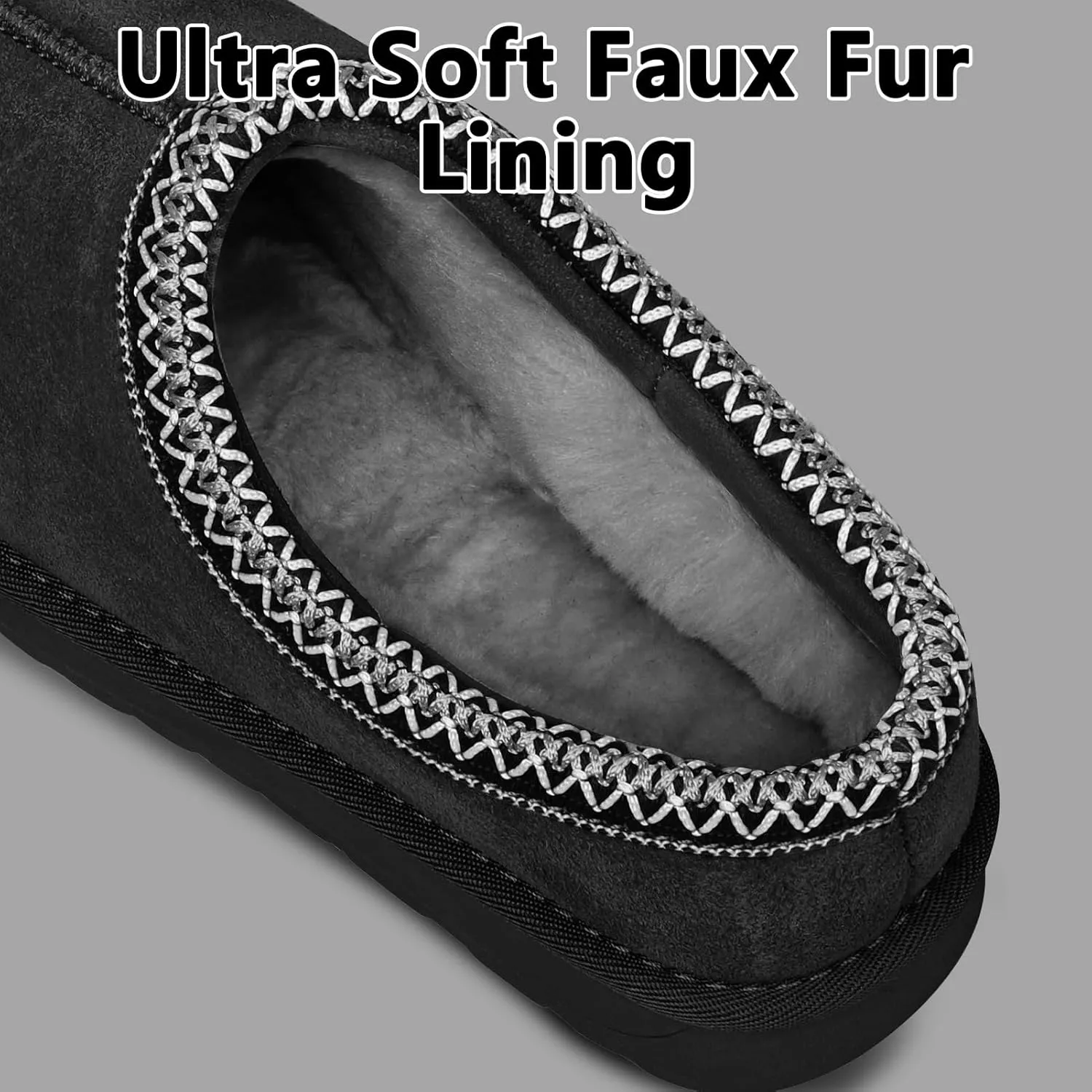 Women's Slippers Platform Mini Boots Short Ankle Anti-Slip Boot Fur Fleece Lined Sneakers House slippers Boot For Outdoor
