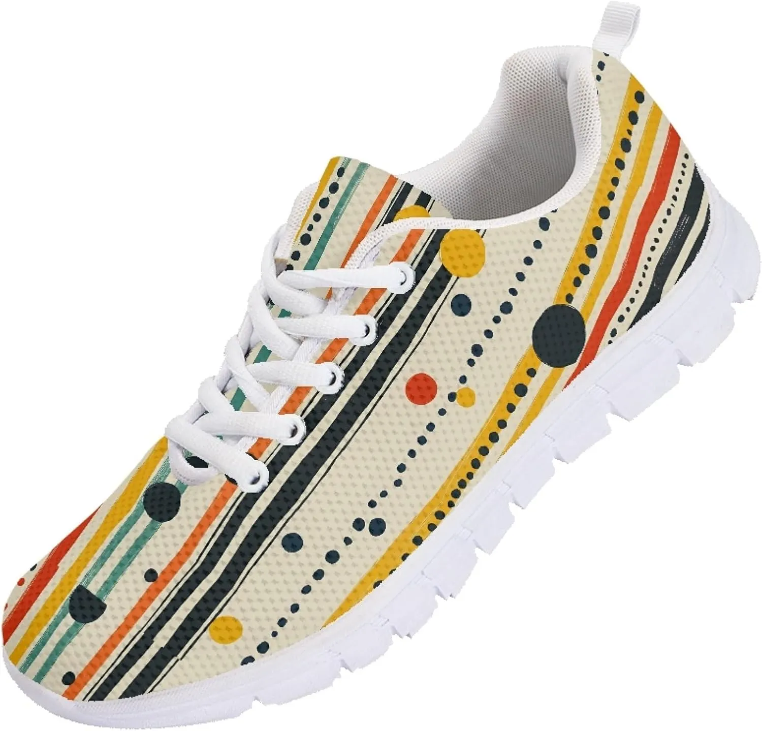 Women's Sports Shoes Trainer Running Causal Travel Sneaker Walking Low Heel Lace up Breathable Flexible Shoe