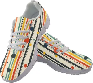 Women's Sports Shoes Trainer Running Causal Travel Sneaker Walking Low Heel Lace up Breathable Flexible Shoe