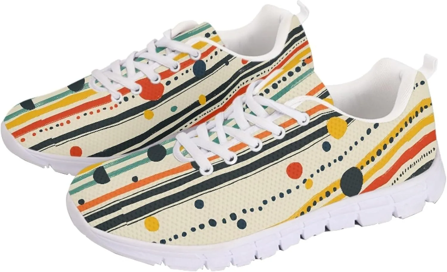 Women's Sports Shoes Trainer Running Causal Travel Sneaker Walking Low Heel Lace up Breathable Flexible Shoe