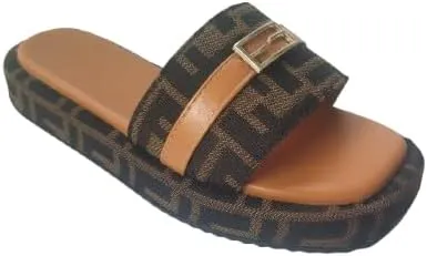 Women'S Thick Soled Slippers, Casual And Comfortable, With Fabric Edging, Summer Slippers