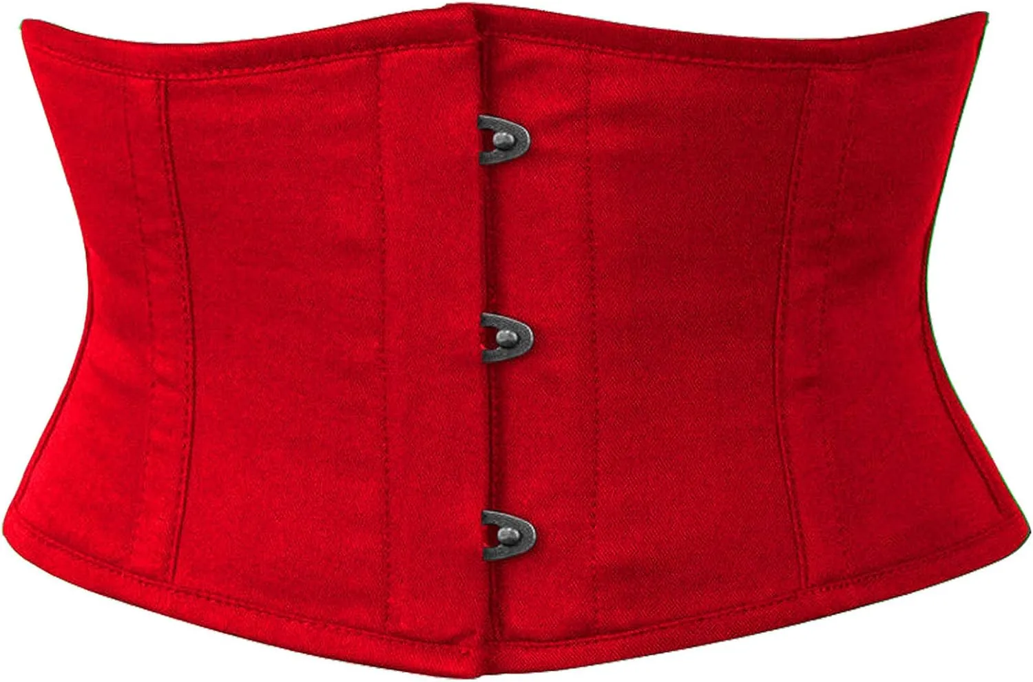 Womens Waist Trainer Cincher Heavy Duty Steel Boned Underbust Waspie Cotton Corset