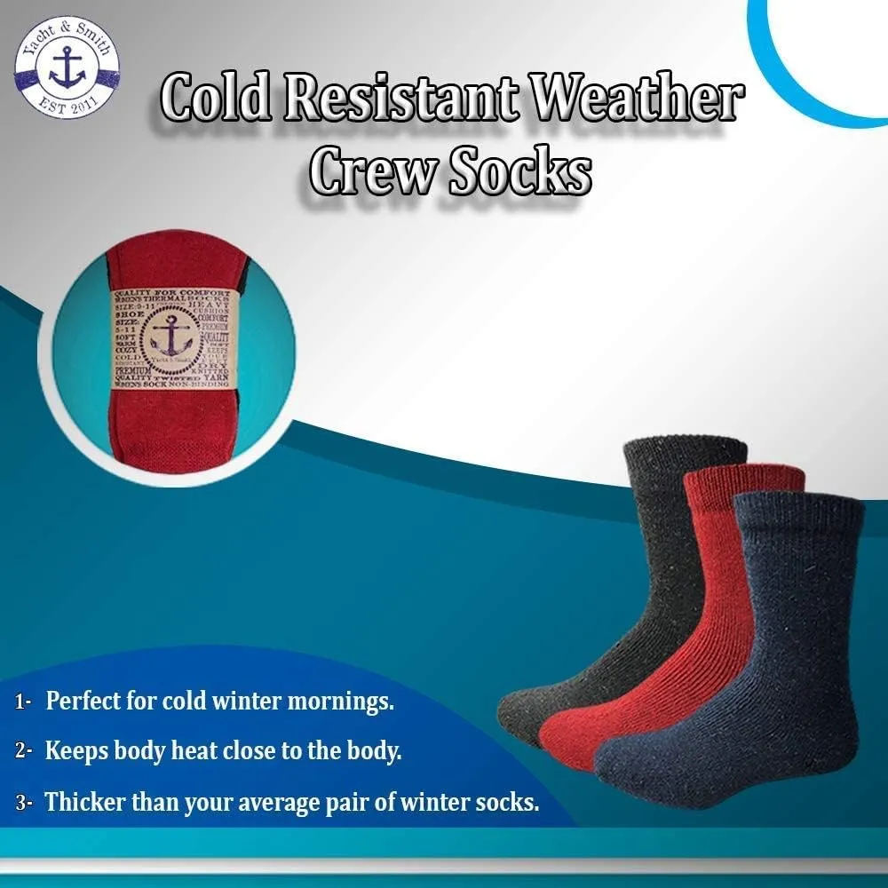 Yacht & Smith Wholesale Bulk 60 Pairs Winter Thermal Hospital Socks, Gripper Non-Slip Bottom
