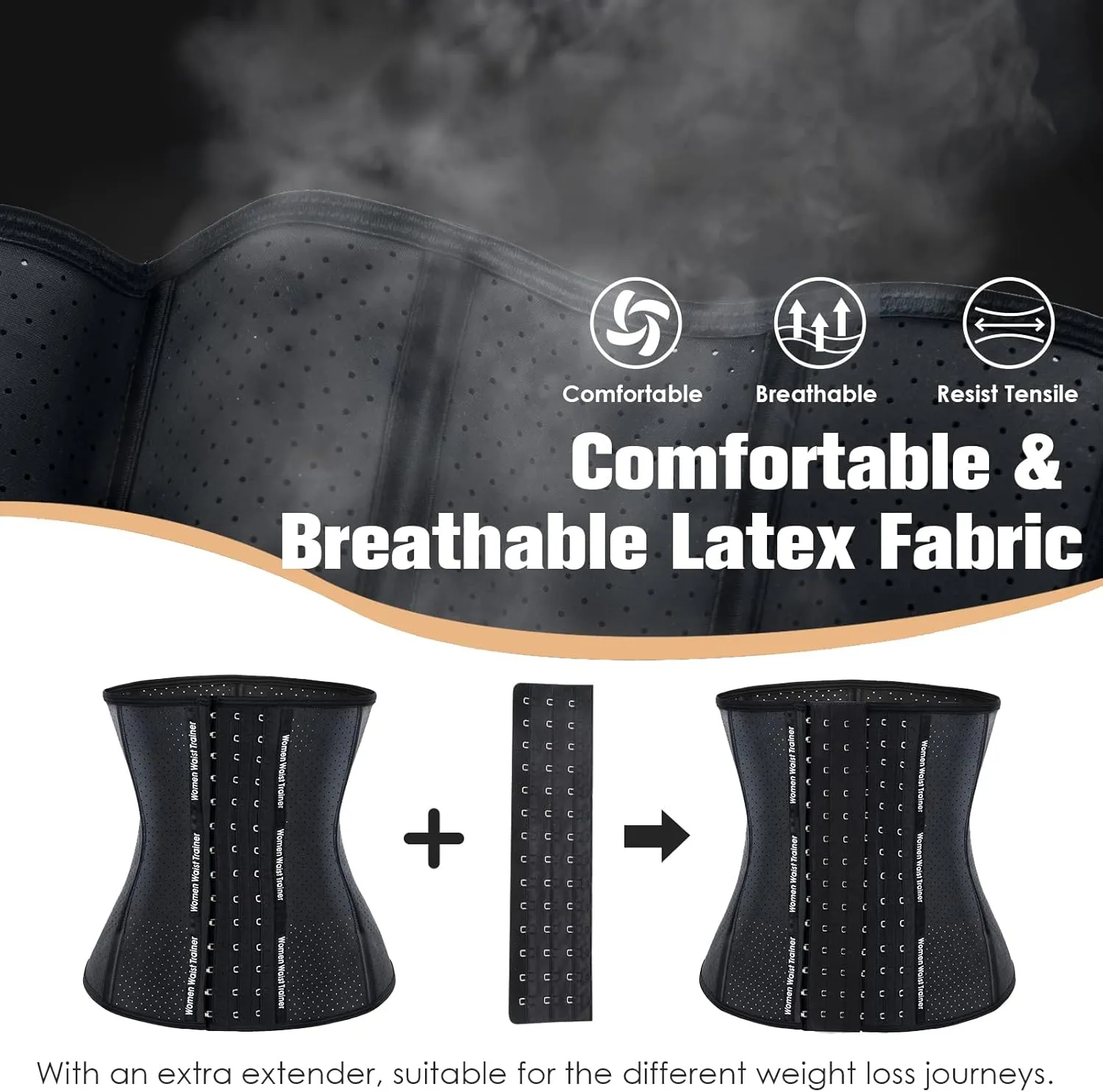 YADIFEN Corset Waist Trainer for Women, Latex Waist Cincher Workout Body Shaper Breathable Girdle Sport Belt