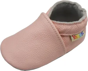 YALION Baby Soft Leather Shoes Suede Sole Infant Toddler First Walking Sports Crib Moccasins