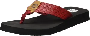 Yellow Box Women's Cocoa Sandal, Red, 9 M US