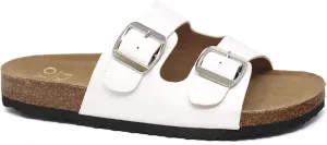 YOKI GIAN-91 Women's Slide Sandals with Adjustable Double Buckle, Flat Sandals for Women, Summer Sandals
