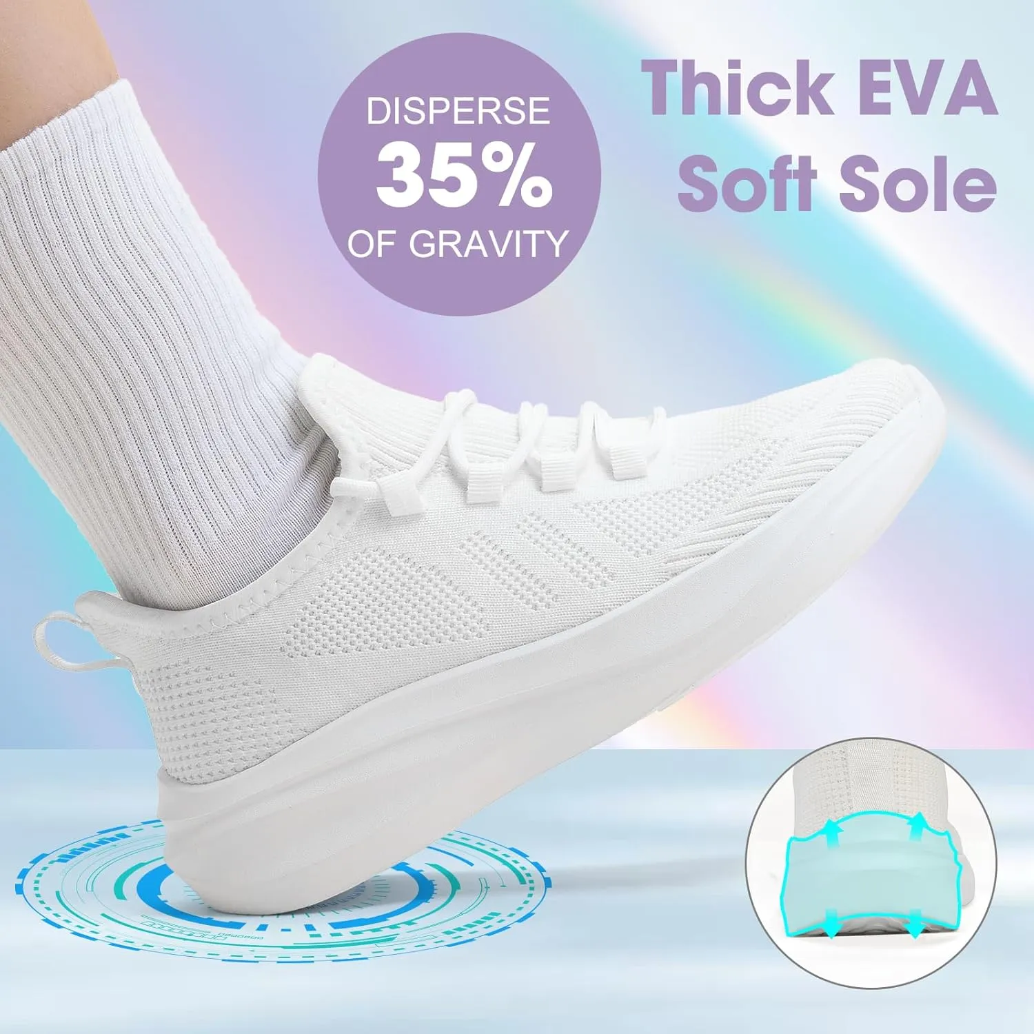 ZOVE Wide Toe Box Shoes Women Extra Wide Width Tennis Sneakers Ultra Light Running Shoes for Women Non-Slip Diabetic Walking Gym Workout Trainer